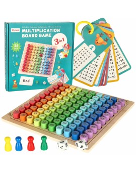 Zabawka edukacyjna tabliczka mnożenia drewniana kolorowe kółeczka