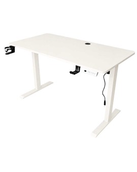 Biurko elektryczne regulowane pamięć panel sterowania 120x60cm białe Kik Sp. z o. o. Sp. k. | Time- 2