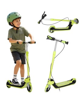 Hulajnoga dla dzieci TRIKE FIX dwukołowa LED składana podwójne hamulce neon zielony