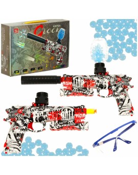 Pistolet na kulki żelowe wodne karabin zasilanie akumulatorowe USB + okulary 550szt. 7-8mm