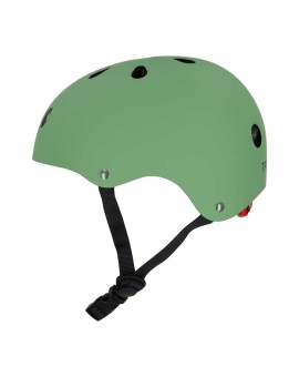 Kask rowerowy dla dziecka Trike Fix dziecięcy regulowany LED M 55-58cm zielony ciemny Kik Sp. z o. o. Sp. k. | Time- 2