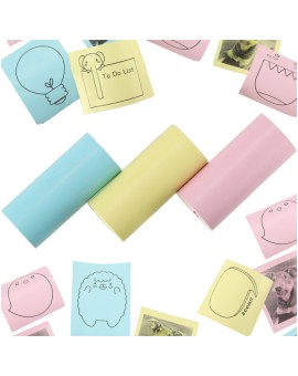 Rolki termiczne papier do drukarki apartu 5,7cm x 3m 3 sztuki kolorowe