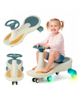 Jeździk grawitacyjny LED Swing Fix S4 świecące koła z muzyką grający 76cm niebiesko-biały max 100kg