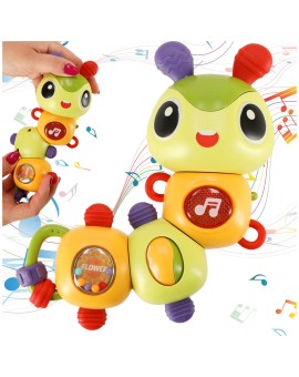 Gąsienica elektroniczna zabawka muzyczna światła