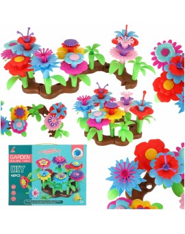 Kwiatki klocki kreatywne ogród kwiatowy 48 elementów