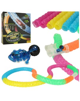 Tor wyścigowy samochodowy elastyczny rurkowy USB LED 210 elementów