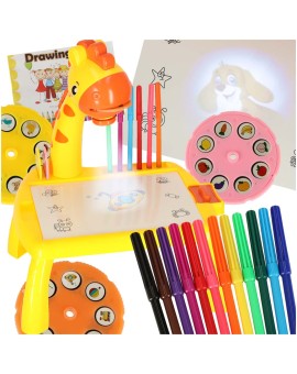 Projektor rzutnik stolik stół do rysowania żyrafa żółta