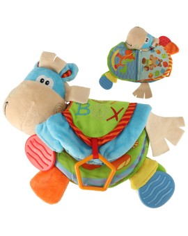 Książeczka sensoryczna grzechotka gryzak osiołek