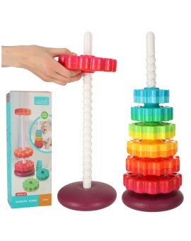 Wieża tęczowa piramida koła zębate spirala do układania