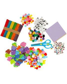 Zestaw kreatywny dla dzieci plastyczny rękodzieło do prac ręcznych XXXL 1200 elementów Kik Sp. z o. o. Sp. k. | Time- 2