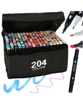 Markery dwustronne mazaki alkoholowe w etui 204 + podstawka