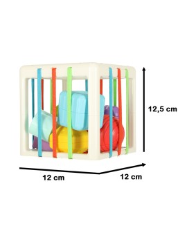 Kostka sensoryczna elastyczna układanka sorter kształtów zabawka wtykana 11 el. Kik Sp. z o. o. Sp. k. | Time- 2