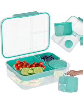 Lunch box śniadaniówka pudełko śniadaniowe z przegródkami dzielone 2200ml miętowe