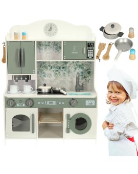 Kuchnia dla dzieci drewniana MDF LULILO SALIKO z ekspresem 85cm