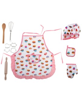 Zestaw kucharza dla dzieci fartuch czapka kucharska rękawica kuchenna + akcesoria Kik Sp. z o. o. Sp. k. | Time- 2