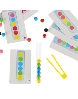 Układanka edukacyjna Montessori kolorowe kulki nauka liczenia nauka kolorów zestaw XXl 66 el. Kik Sp. z o. o. Sp. k. | Time- 2