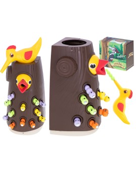 Gra montessori magnetyczna nakarm ptaszka złap robaczka głodny dzięcioł