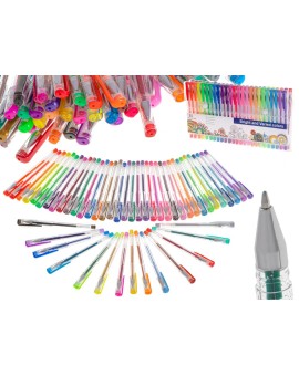 Długopisy żelowe kolorowe brokatowe zestaw 50szt.