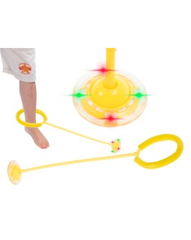 Hula hop na nogę skakanka skipper piłka świecąca migająca LED żółta