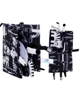 Książeczka sensoryczna miękka ogony zwierząt safari