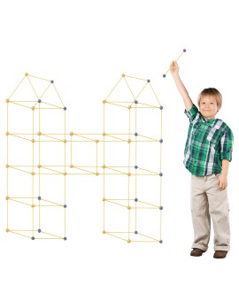 Klocki konstrukcyjne rurki słomki patyczki kreatywne baza namiot domek 75el.