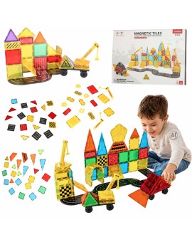 Klocki magnetyczne konstrukcyjne 3D budowa 90 elementów