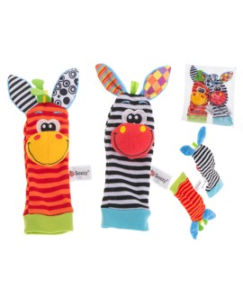 Grzechotka zabawka skarpetki na nóżki stopy 2szt.