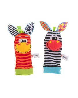 Grzechotka zabawka skarpetki na nóżki stopy 2szt. Kik Sp. z o. o. Sp. k. | Time- 2