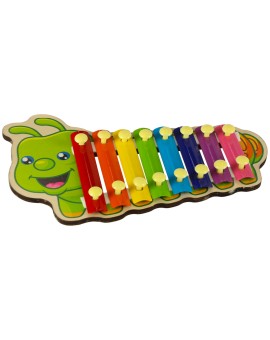 Cymbałki drewniane kolorowe dla dzieci szkolne edukacyjne pałki pałeczki gąsienica Kik Sp. z o. o. Sp. k. | Time- 2