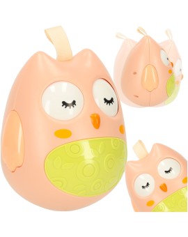 Wańka wstańka sowa sensoryczna kiwajka różowa