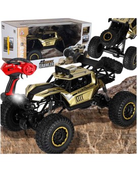 Samochód zdalnie sterowany 2,4GHz 1:8 51cm metal złoty