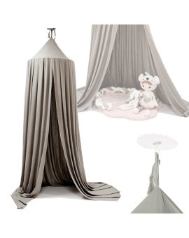 Baldachim kurtyna namiot tipi wiszący szary