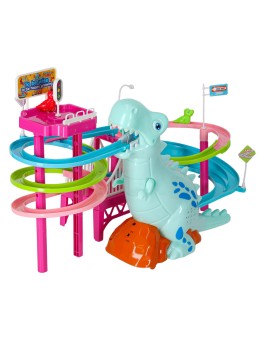 Tor wyścigowy dinozaur zjeżdżalnia ruchome schody LED dźwięk Kik Sp. z o. o. Sp. k. | Time- 2