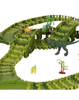 Tor wyścigowy dinozaury samochody XXL TRACK 240 elementów Kik Sp. z o. o. Sp. k. | Time- 2