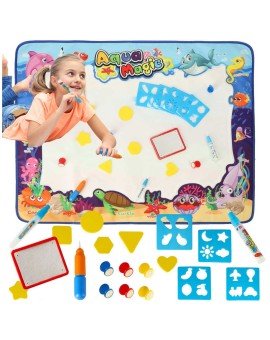 Mata wodna do malowania rysowania wodą XXL pieczątki szablony zestaw 100 x 80 cm