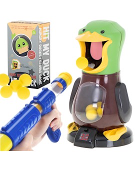 Głodna kaczka strzelanie do celu gra zręcznościowa zestaw pistolet i kulki