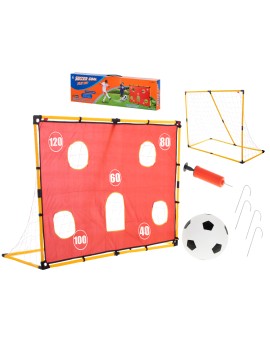 Bramka piłkarska treningowa z siatką + mata celownicza + piłka