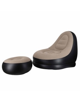 Fotel z podnóżkiem wypoczynkowy dmuchany sofa pufa pompka zestaw 2w1 Kik Sp. z o. o. Sp. k. | Time- 2