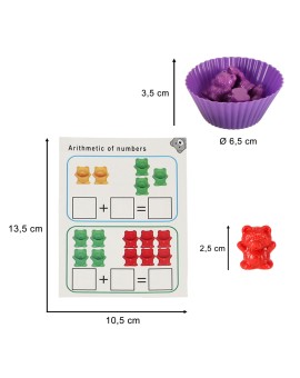 Misie edukacyjne gra nauka liczenia rozpoznawanie kolorów zestaw montessori rozwój zabawa 44el. Kik Sp. z o. o. Sp. k. | Time- 2