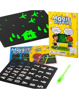 Magiczna tablica do rysowania światłem + długopis UV kreatywny zestaw