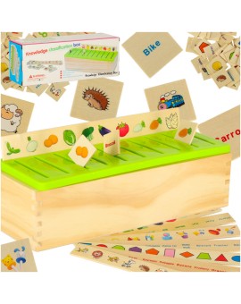 Sorter drewniany układanka logiczna dopasuj obrazki