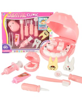 Dentysta zestaw lekarski hipopotam różowy