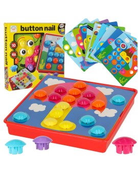 Układanka edukacyjna Guzikowa Mozaika trening ręki 57el.