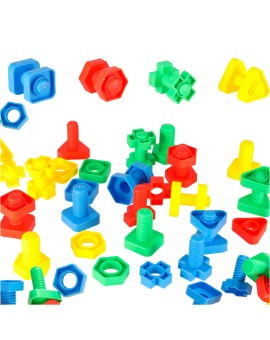 Klocki konstrukcyjne edukacyjne śruby montessori 30 elementów