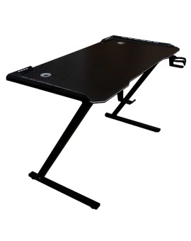 Biurko gamingowe LED podświetlenie RGB uchwyty komputerowe dla gracza 120x60cm Kik Sp. z o. o. Sp. k. | Time- 2
