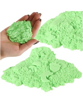 Piasek sensoryczny dla dzieci 1kg w woreczku zielony