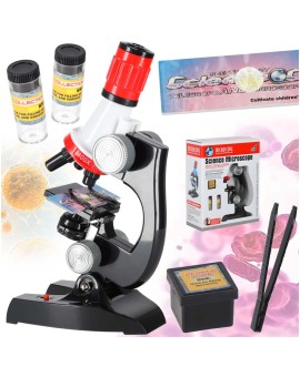 Mikroskop szkolny edukacyjny naukowy 1200x akcesoria