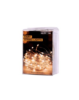 Lampki LED druciki dekoracyjne świąteczne choinkowe 5m 50LED zimny biały Kik Sp. z o. o. Sp. k. | Time- 2