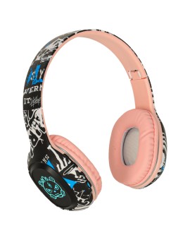 Słuchawki bezprzewodowe nauszne Bluetooth RGB Gaming Sport 200mAh różowe Kik Sp. z o. o. Sp. k. | Time- 2
