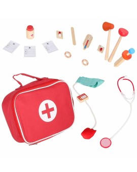Zestaw lekarza drewniany torba lekarska mały doktor akcesoria Kik Sp. z o. o. Sp. k. | Time- 2